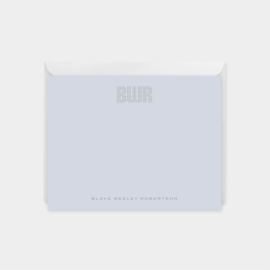 Dot Grid Letter Monogram Note Cards