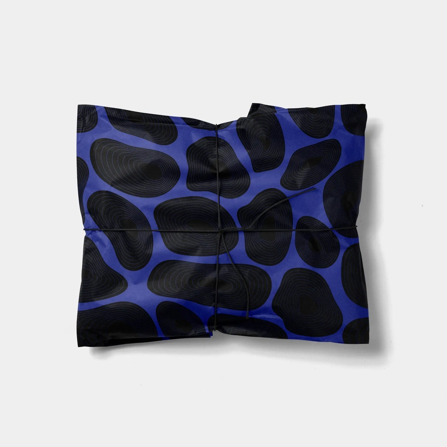 Electric Blue Shapes Fine Line Gift Wrap