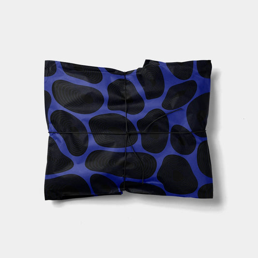 Electric Blue Shapes Fine Line Gift Wrap