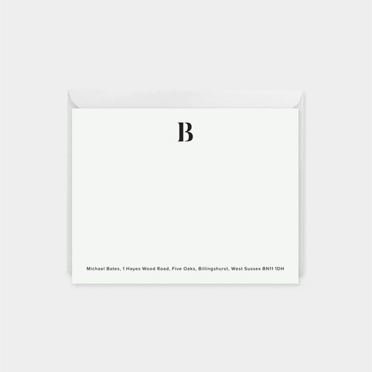 Elegant Stencil Monogram Note Cards