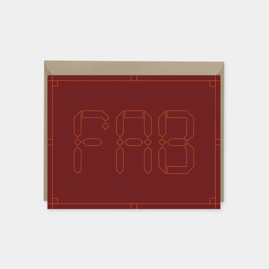 "Fab" Maroque Congratulations Card