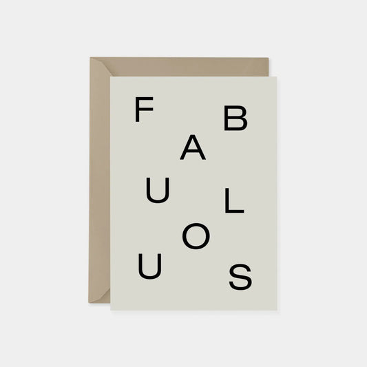 "Fabulous" Word Search Modern Card II