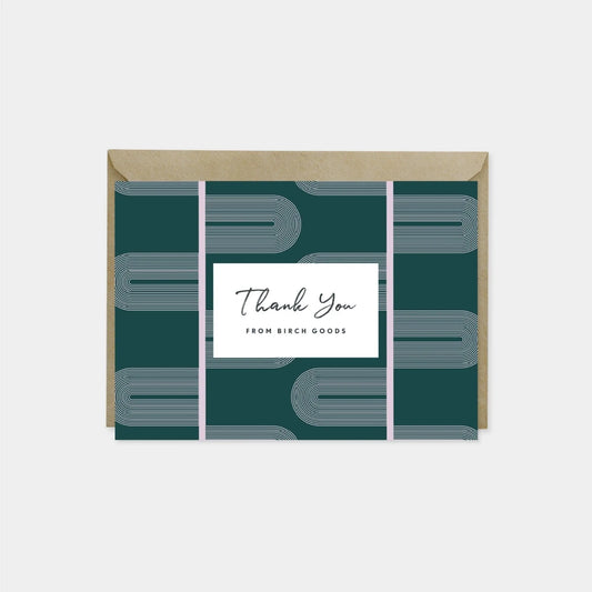 Fine Line Deco Custom Thank You Card IX