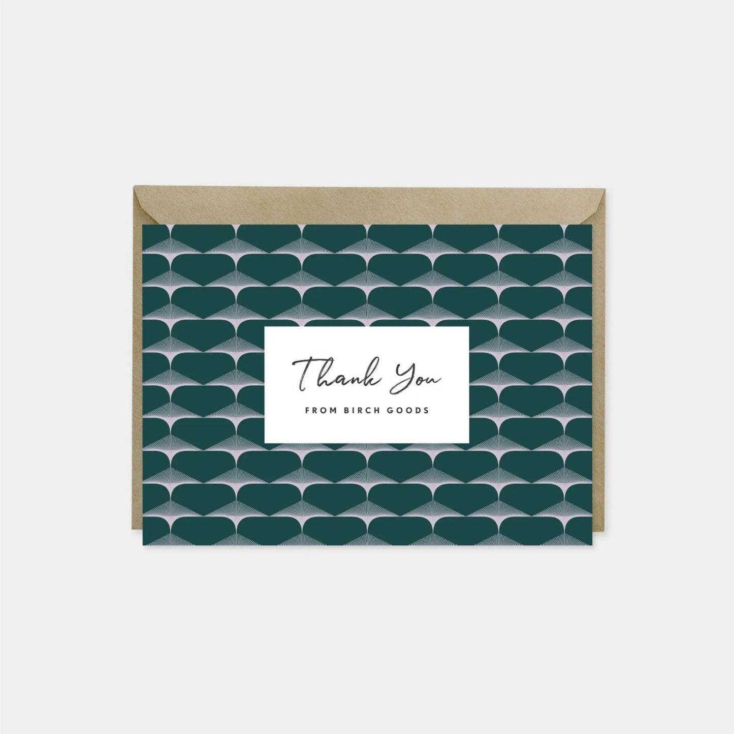 Fine Line Deco Custom Thank You Card VI