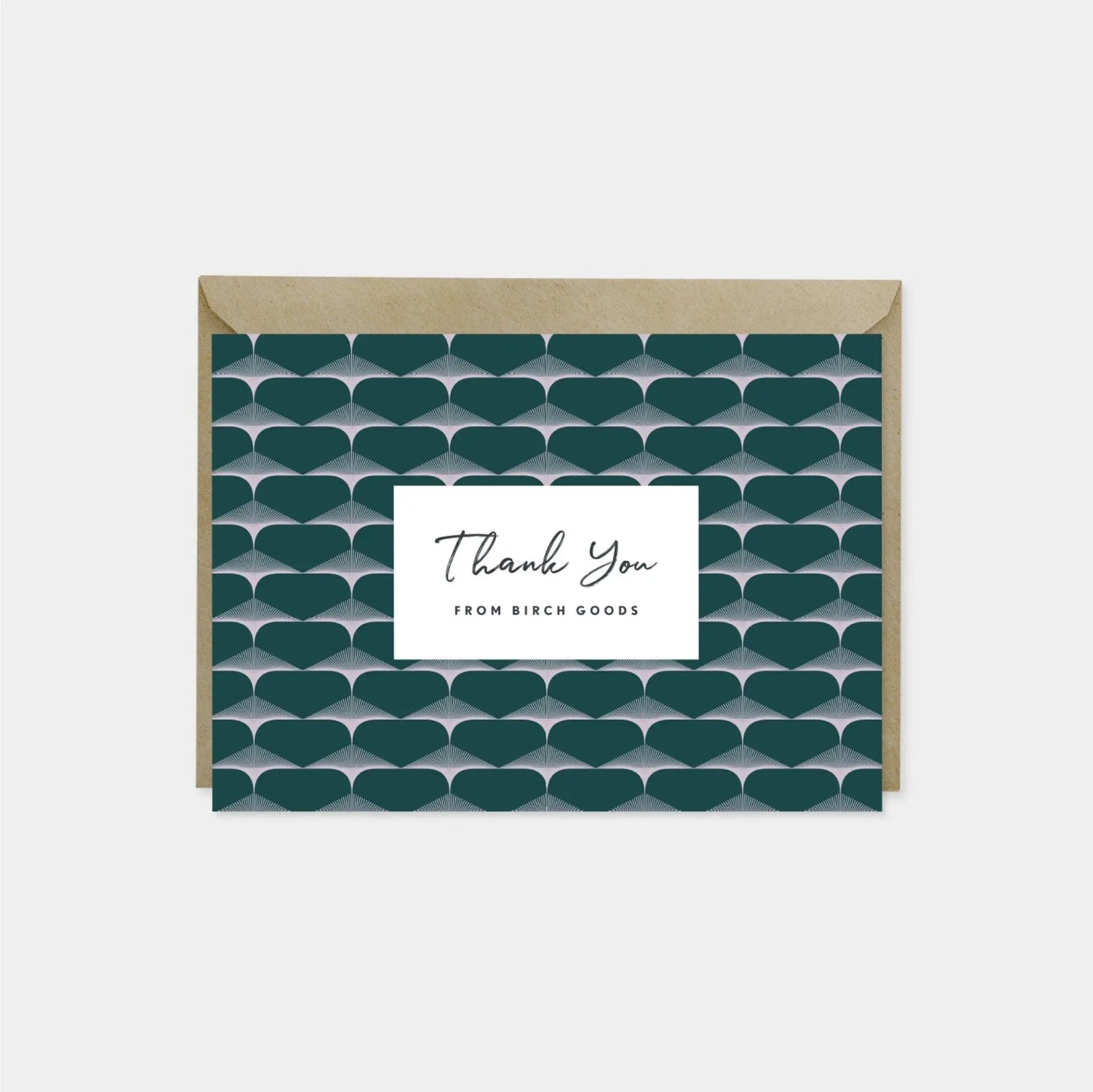 Fine Line Deco Custom Thank You Card VI
