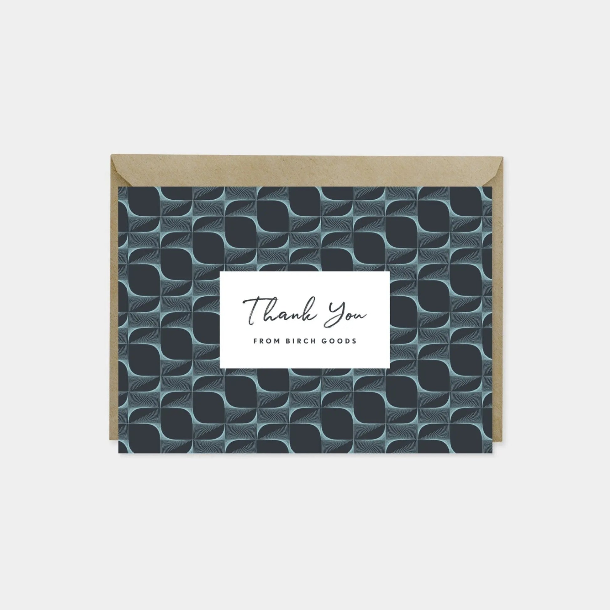 Fine Line Deco Custom Thank You Card VII