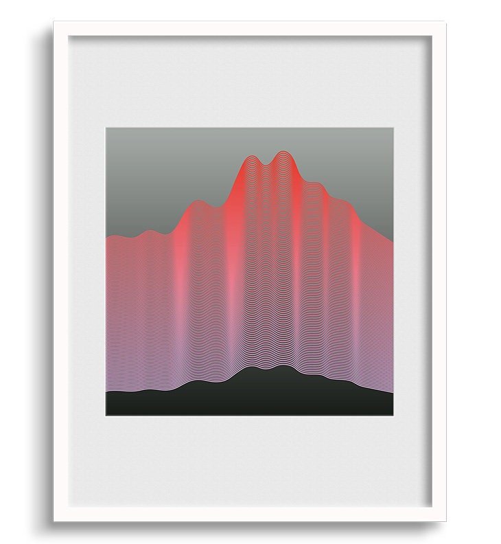 Fire Ascension | Gradient Optical Art Print