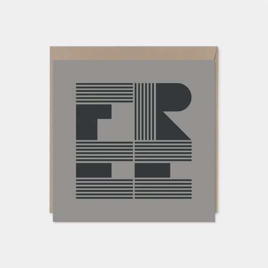 "Free" Modern Geo Typography Card Set