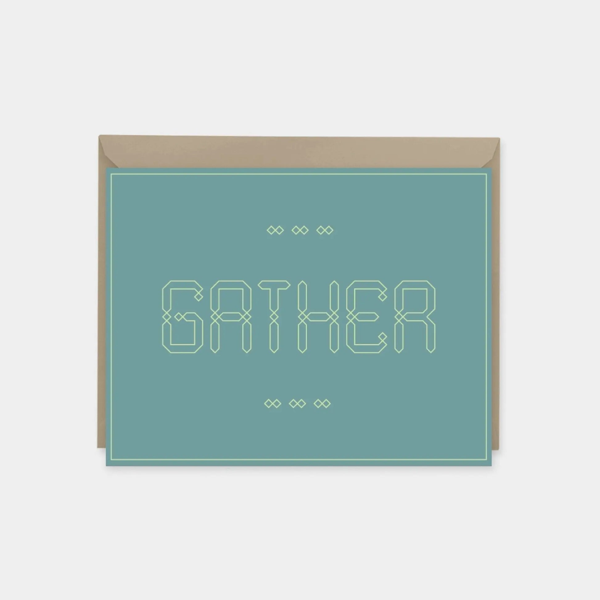 "Gather" Maroque Invitation Card III
