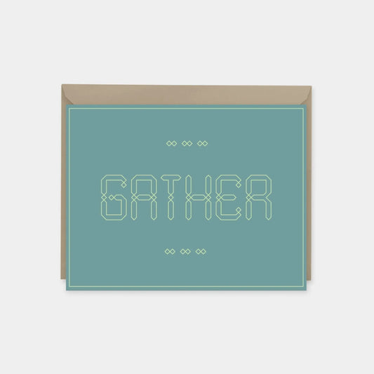 "Gather" Maroque Invitation Card III