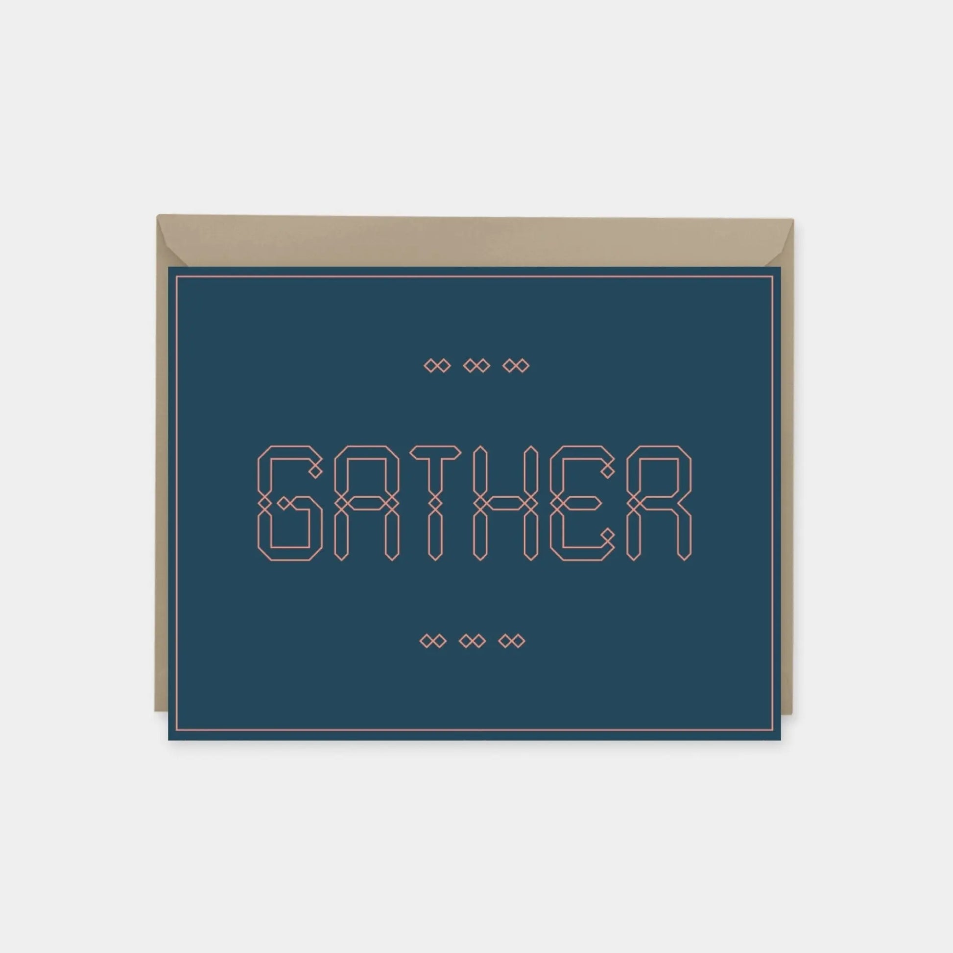 "Gather" Maroque Invitation Card