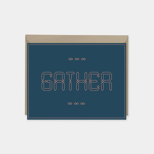 "Gather" Maroque Invitation Card