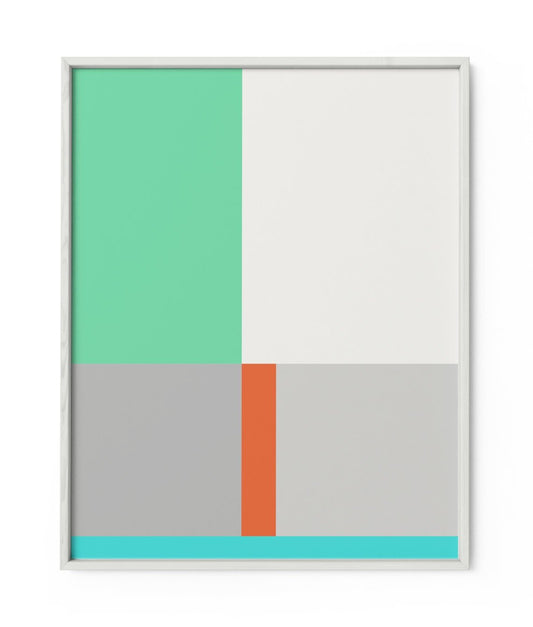 Geo Block Art Print III