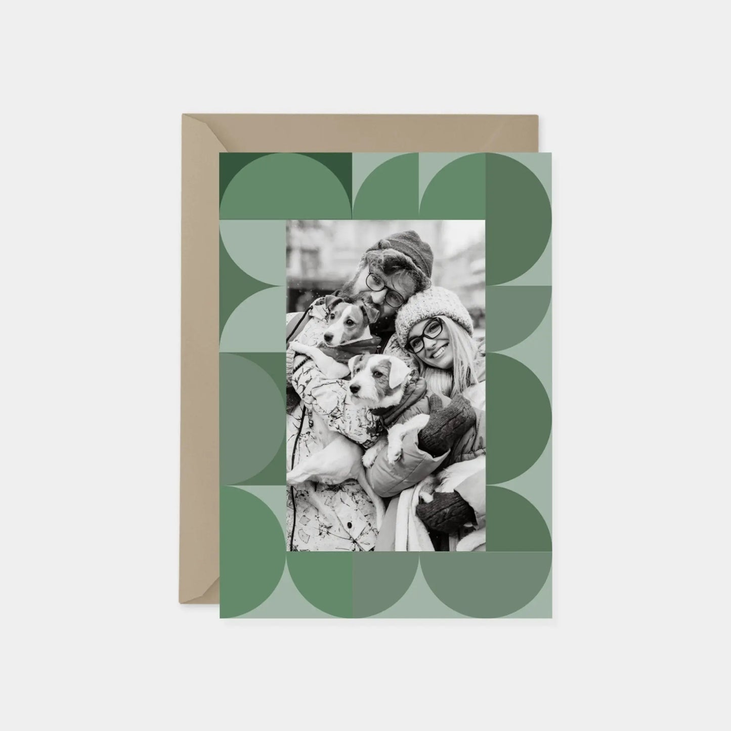 Geo Deco Holiday Photo Card