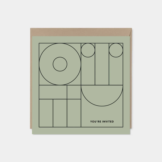 Geo Modern Line Art Card V, Minimal