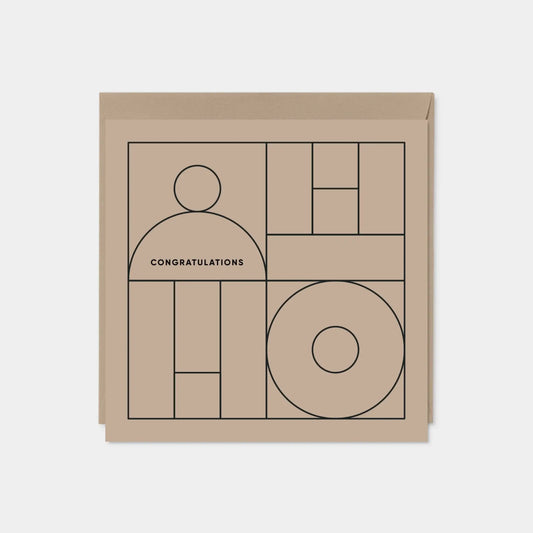 Geo Modern Line Art Card VI, Minimal