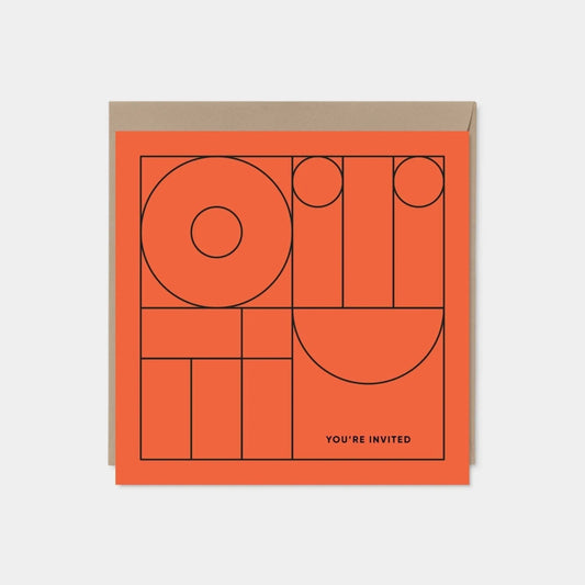 Geo Modern Line Art Card VI, Minimal