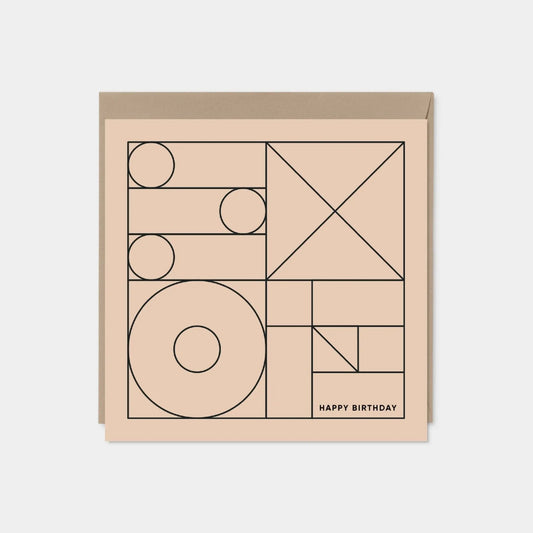 Geo Modern Line Art Card VI, Minimalist