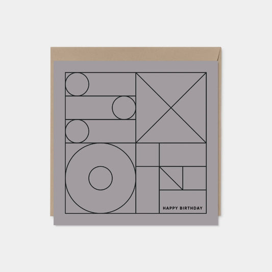 Geo Modern Line Art Card VII, Minimalist