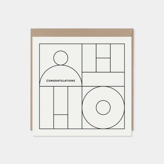 Geo Modern Line Art Card