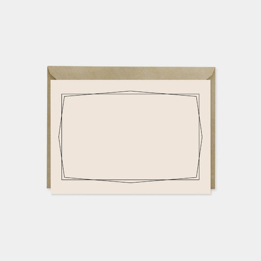 Geowire Peach Border Note Cards