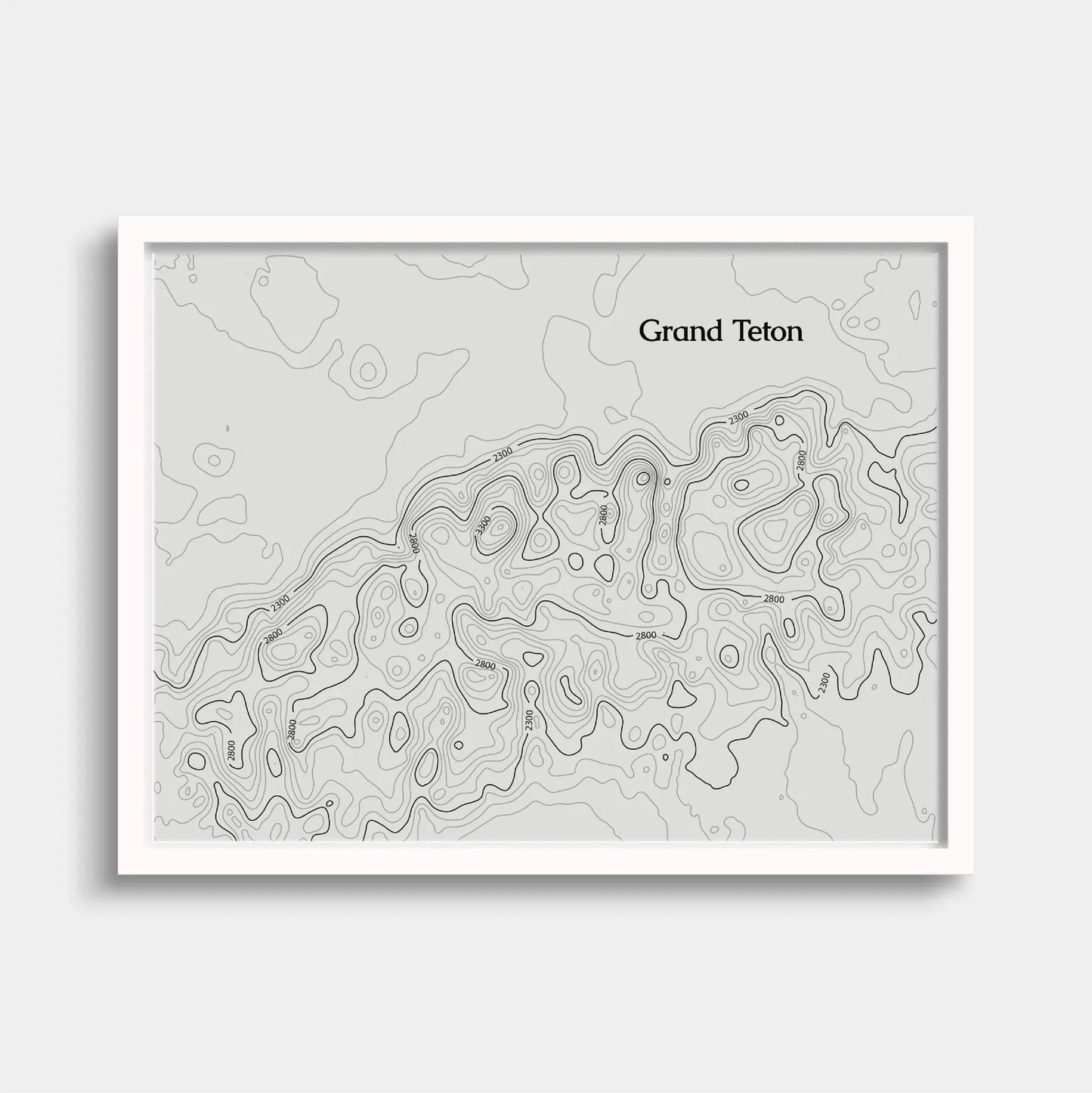 Grand Teton Topographic Map Wall Art Kit