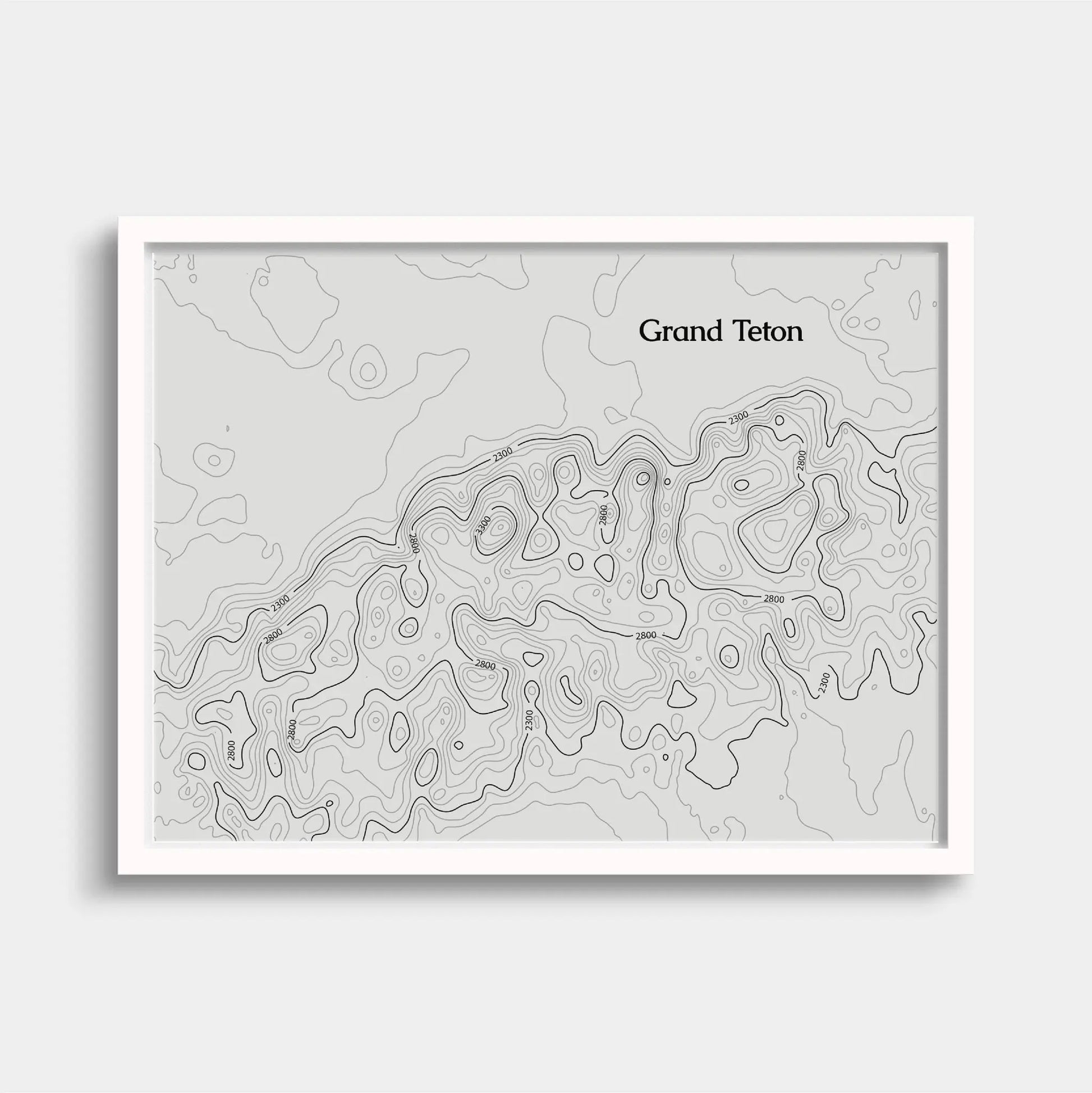 Grand Teton Topographic Map Wall Art Kit