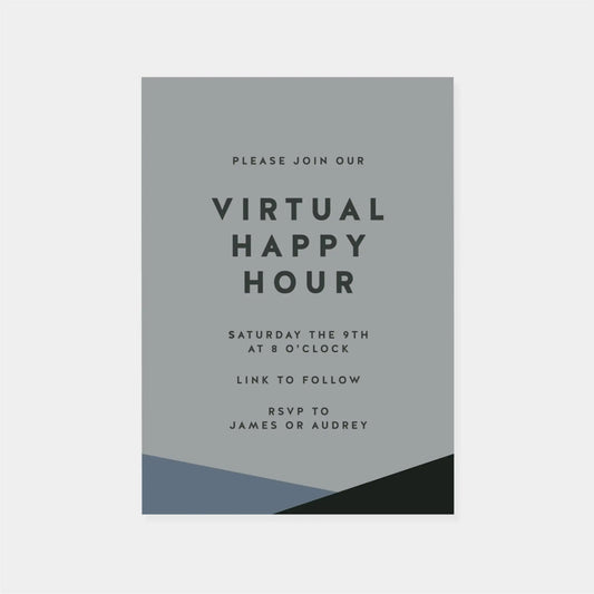 Gray Color Block Event Invitation