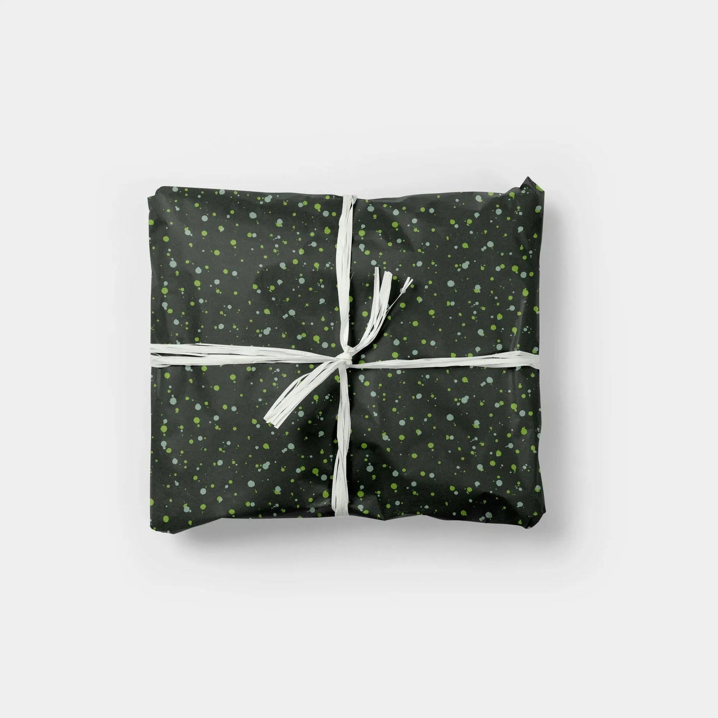 Green Ink Splot Gift Wrap