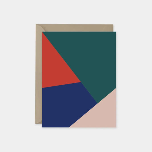 Green & Red Color Block Card