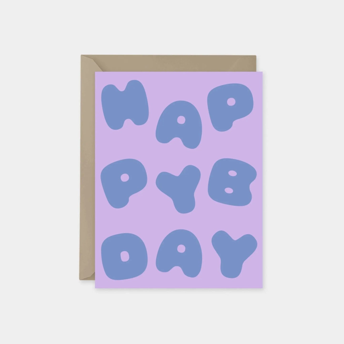 "Happy Birthday" Lavender Puffy Letters Card