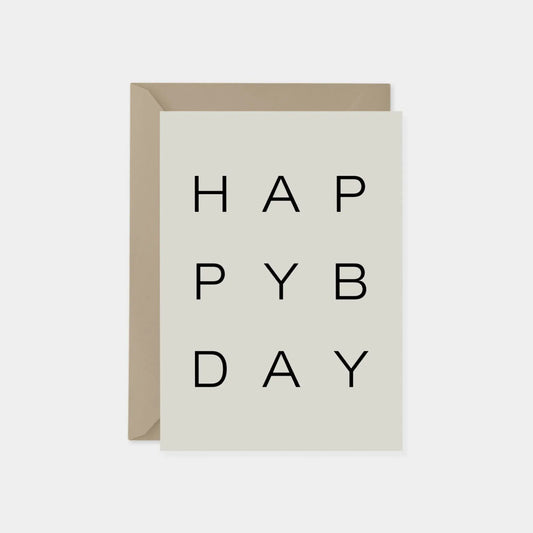 "Happy Birthday" Word Search Card
