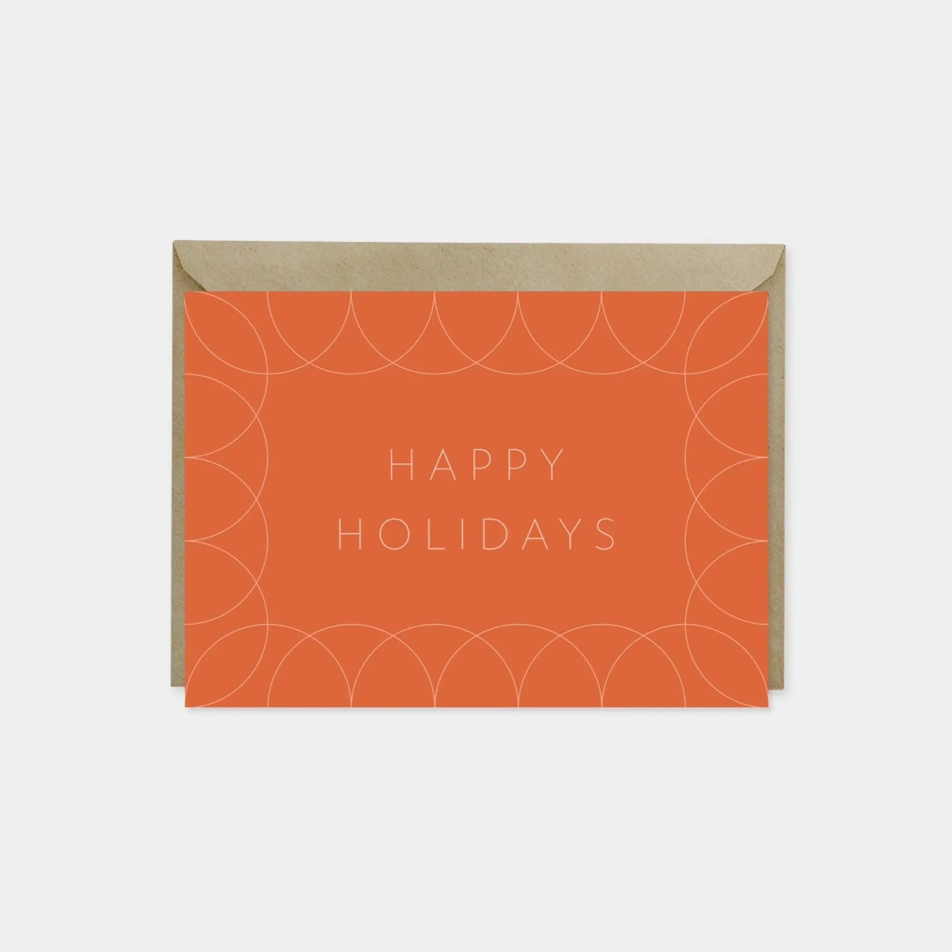Happy Holidays Card, Red