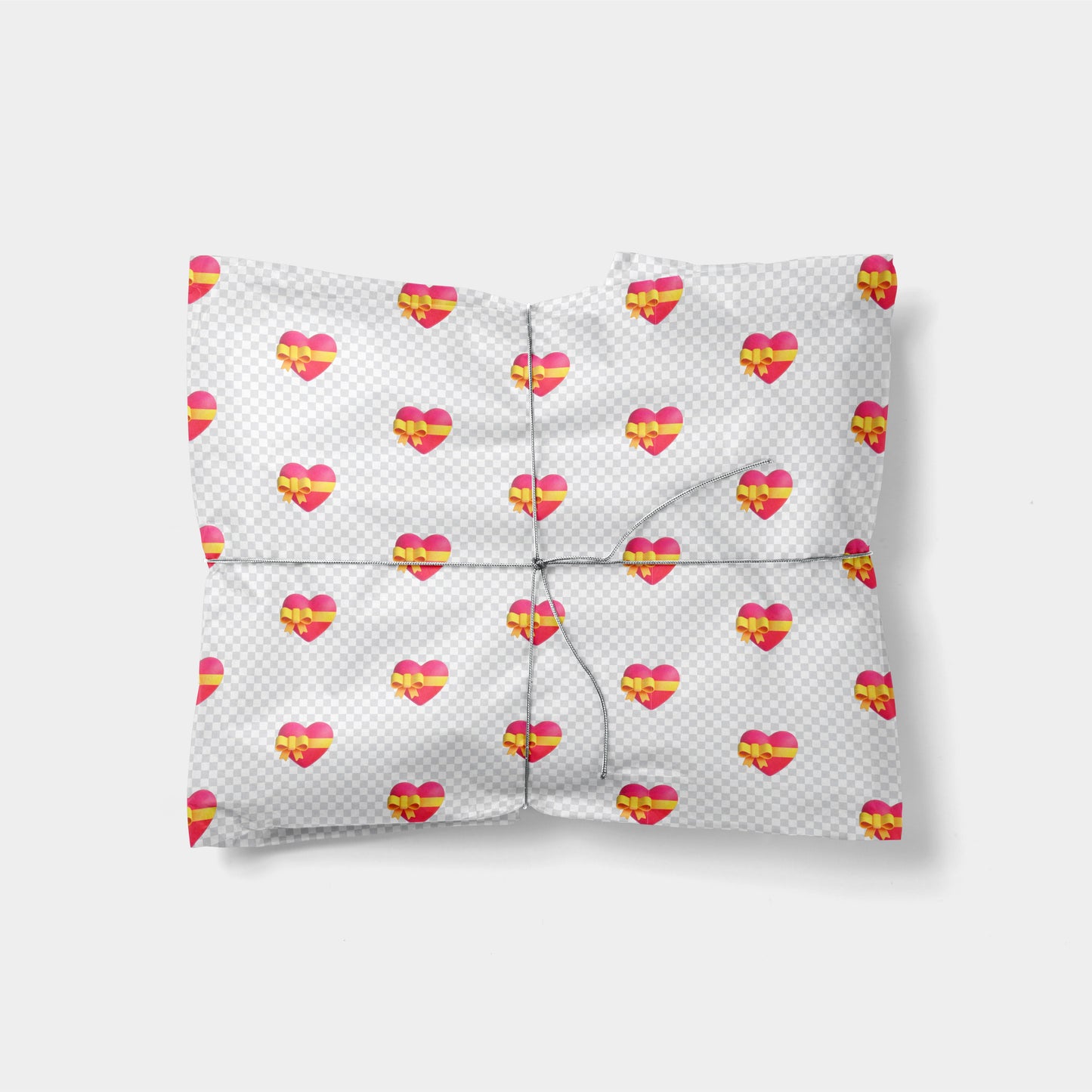 Heart with Bow Emoji Gift Wrap