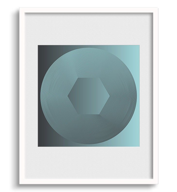 Hex Orb | Futuristic Geo Art Print