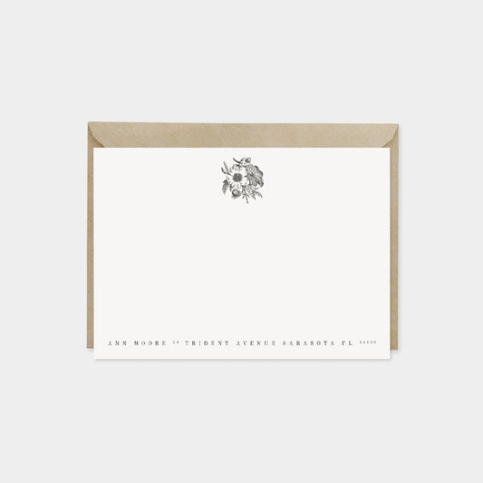 Hibiscus Trionum Botanical Note Cards