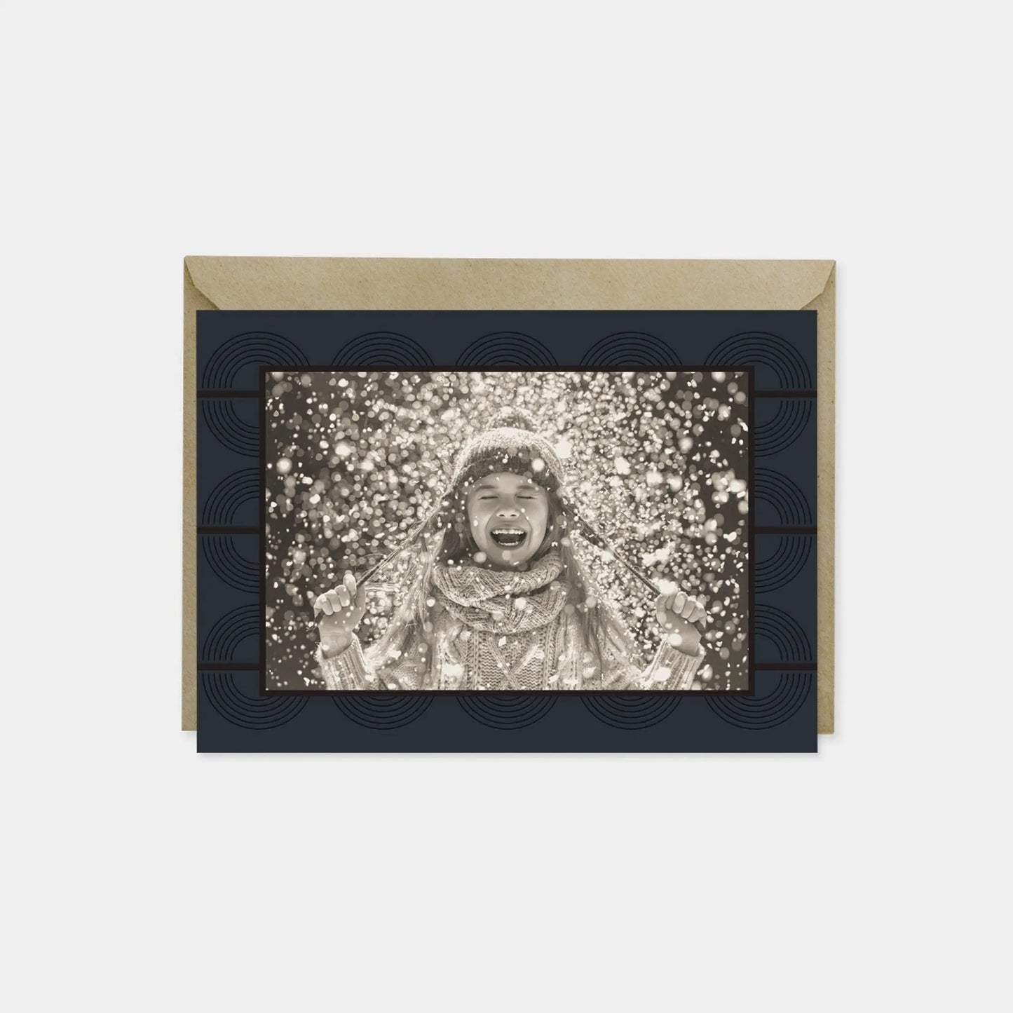 Holiday Photo Card, Elegant Art Deco