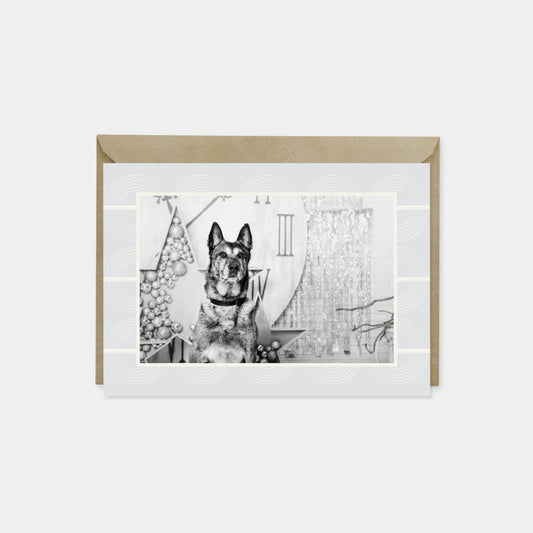 Holiday Photo Card, Elegant Art Deco