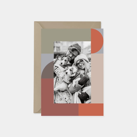 Holiday Photo Card, Elegant Geo Deco