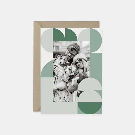 Holiday Photo Card, Elegant Geo Deco