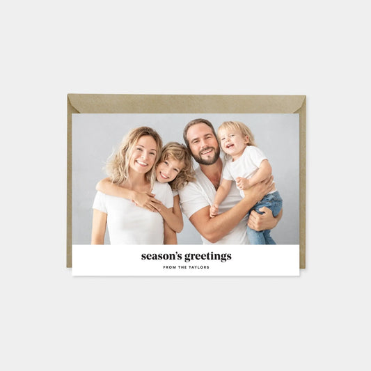 Holiday Photo Card, Minimal Elegant