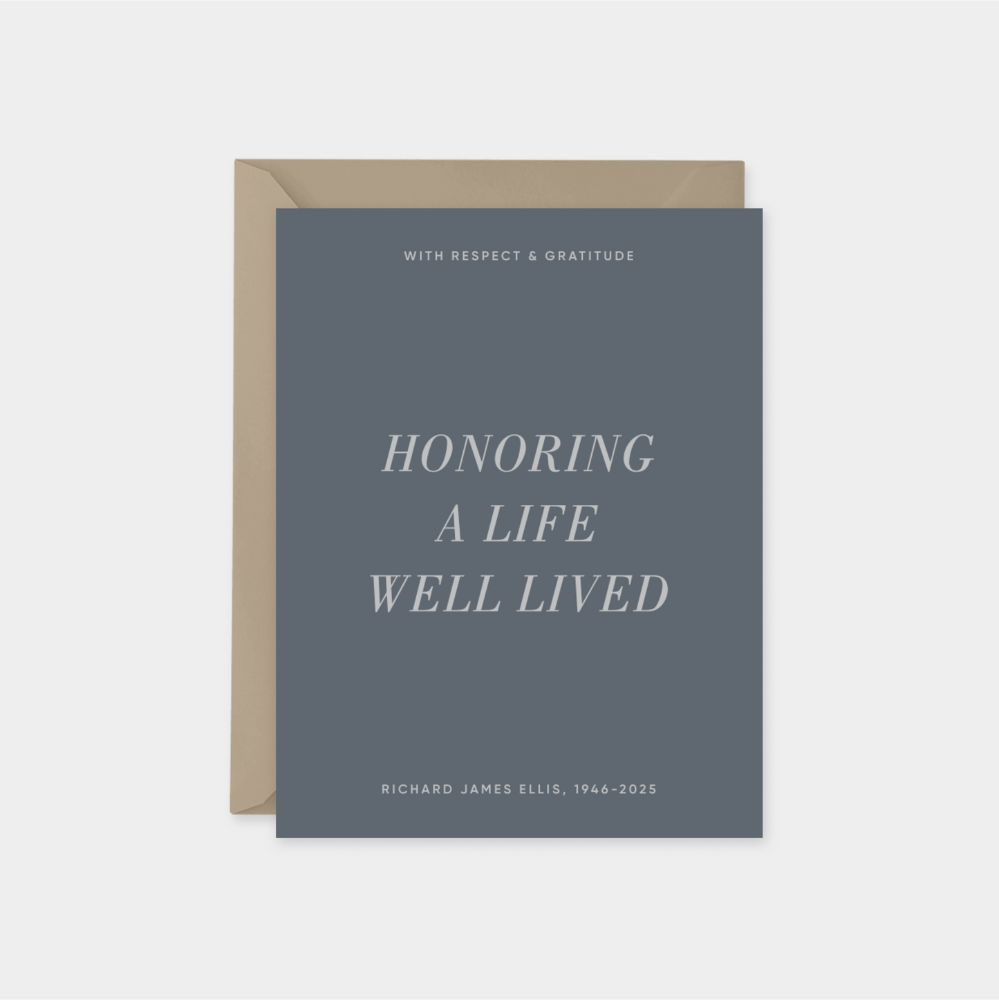 Honoring a Life Well Lived Card II