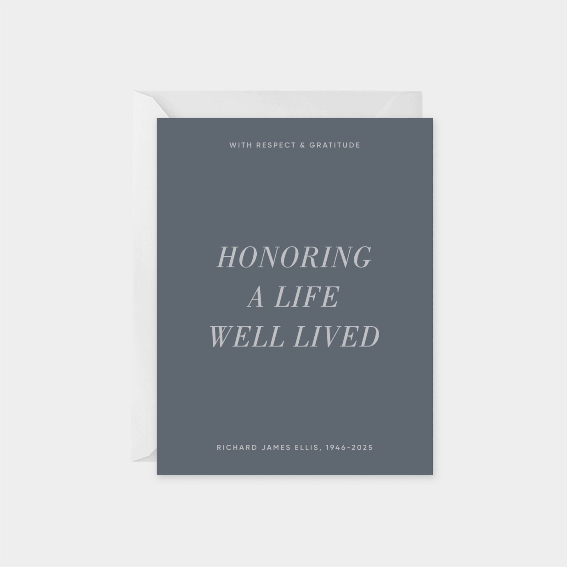 Honoring a Life Well Lived Card II