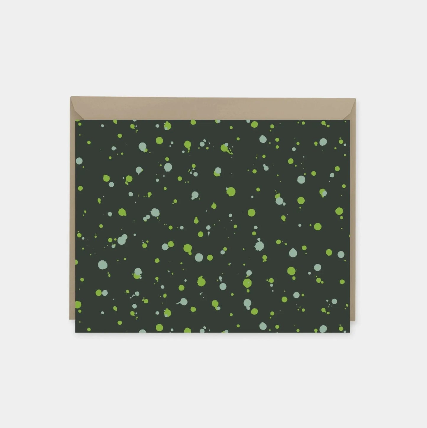 Ink Splot Green Note Cards