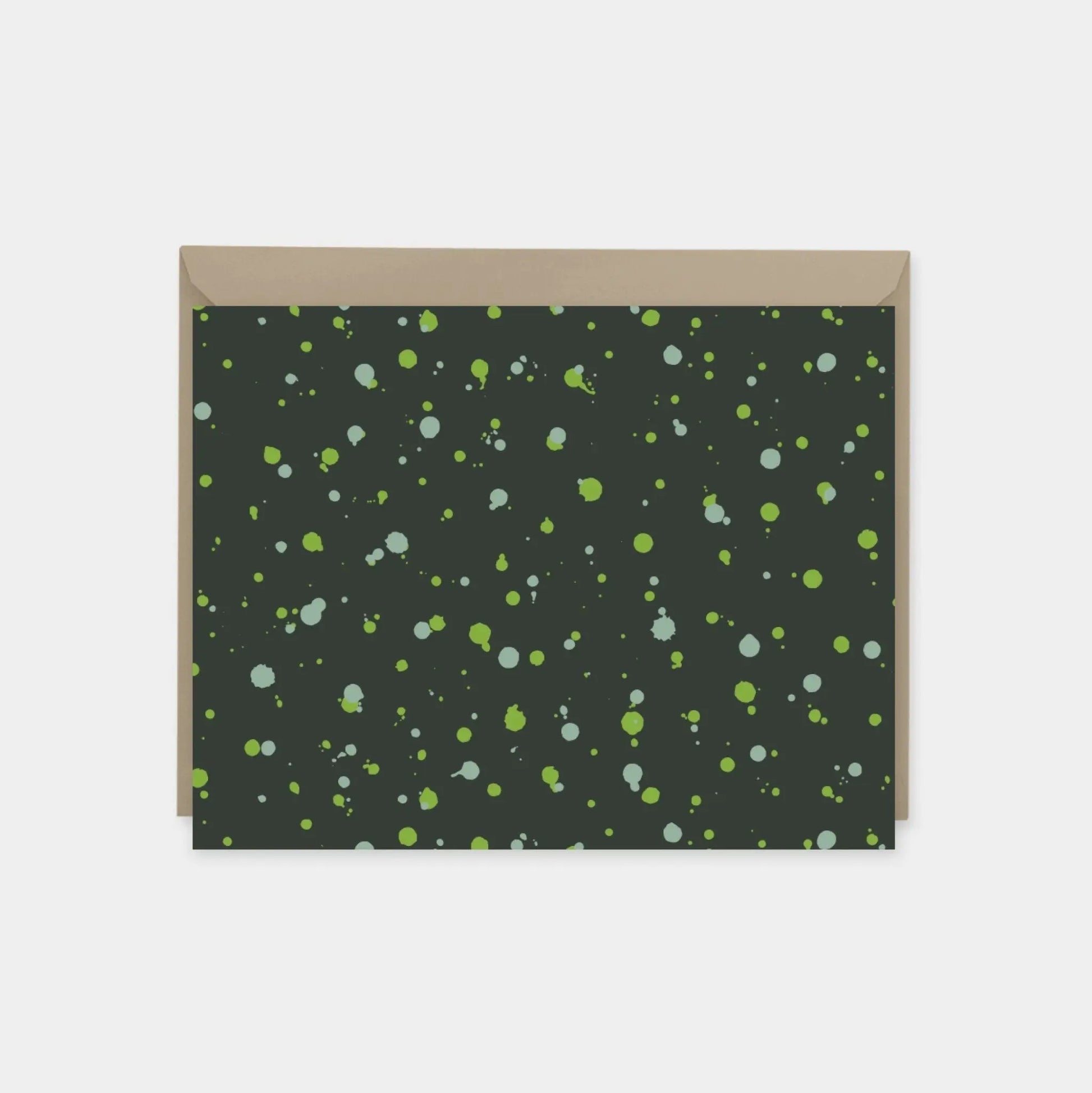 Ink Splot Green Note Cards
