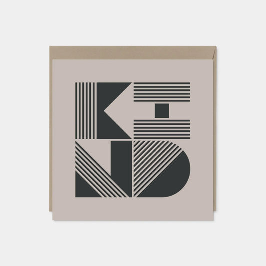 "Kind" Modern Geo Typography Card Set