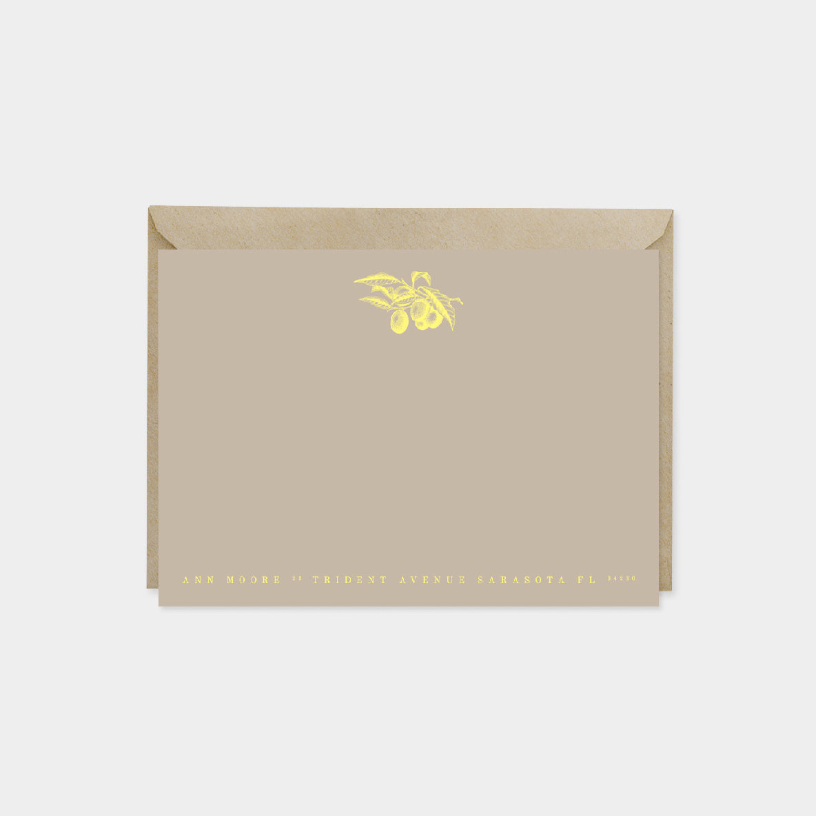 Kumquat Branch Botanical Note Cards II