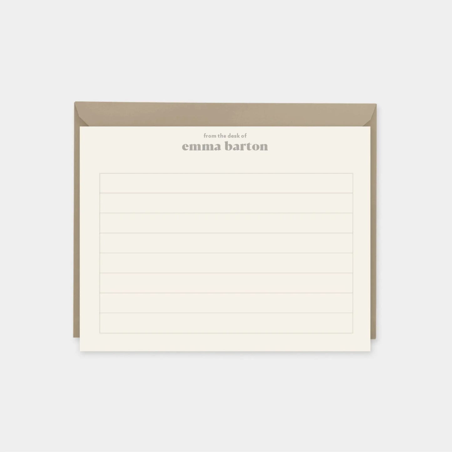 Lined Personalized Note Cards III