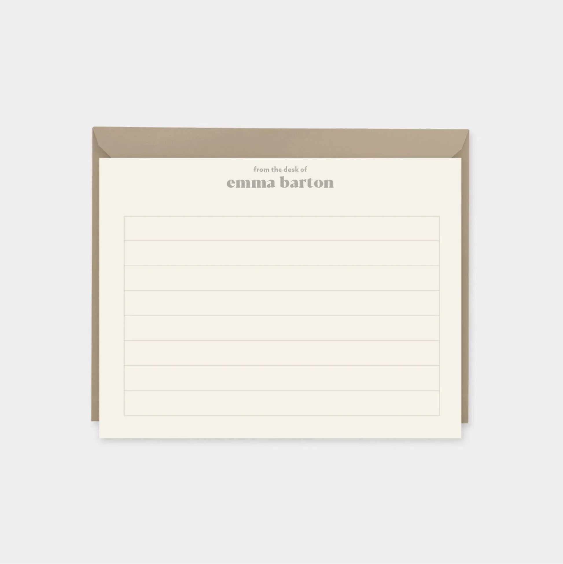 Lined Personalized Note Cards III