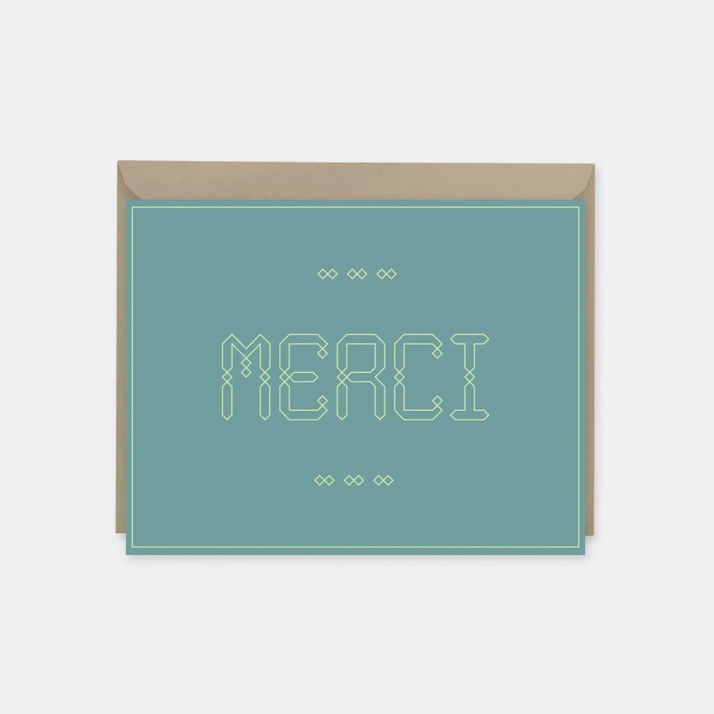 "Merci" Maroque Thank You Card III